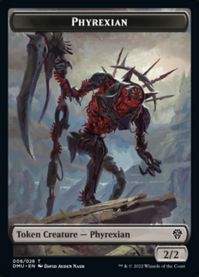 Phyrexian // Zombie Double-Sided Token [Dominaria United Tokens] | Anubis Games and Hobby