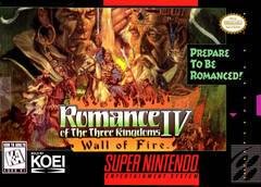 Romance of the Three Kingdoms IV Wall of Fire - Super Nintendo | Anubis Games and Hobby