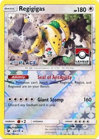 Regigigas (84/111) (League Promo 2nd Place) [Sun & Moon: Crimson Invasion] | Anubis Games and Hobby
