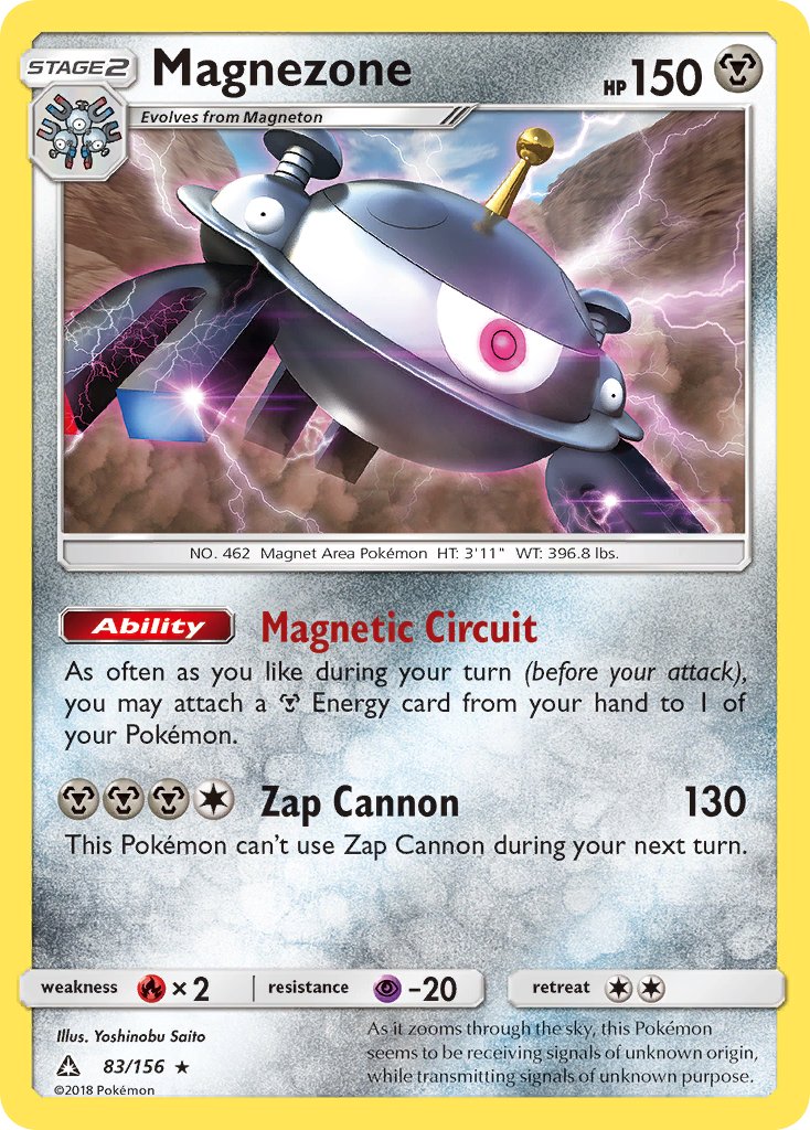 Magnezone (83/156) (Prerelease Kit Exclusive) (Theme Deck Exclusive) [Sun & Moon: Ultra Prism] | Anubis Games and Hobby