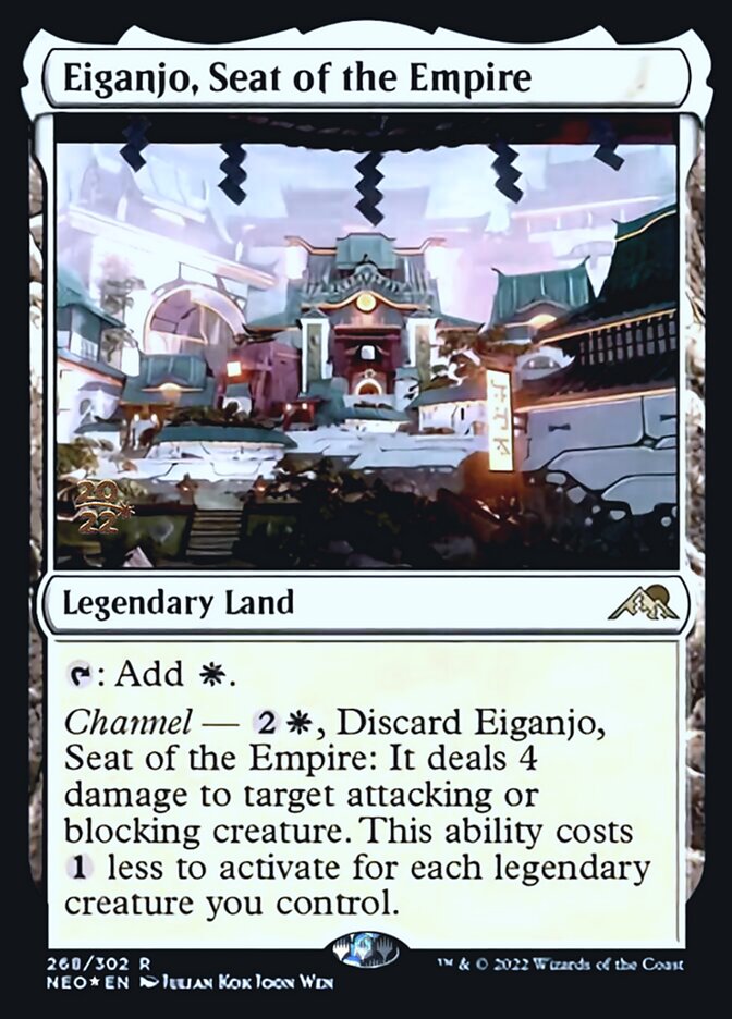 Eiganjo, Seat of the Empire [Kamigawa: Neon Dynasty Prerelease Promos] | Anubis Games and Hobby