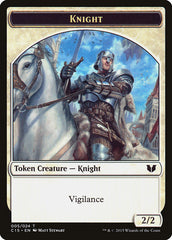 Gold // Knight (005) Double-Sided Token [Commander 2015 Tokens] | Anubis Games and Hobby