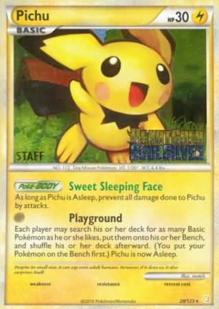 Pichu (28/123) (Staff Prerelease Promo) [Nintendo: Black Star Promos] | Anubis Games and Hobby
