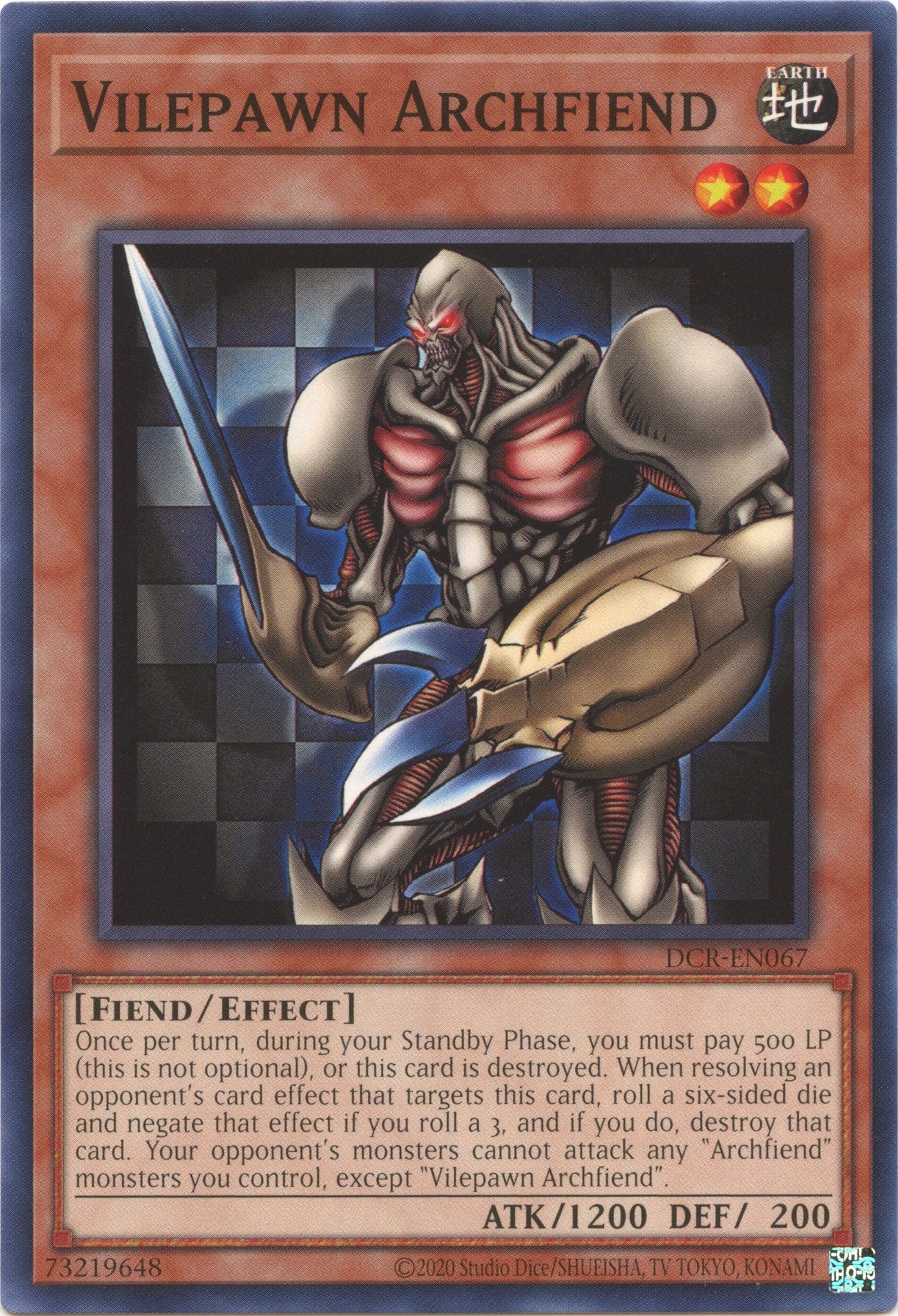 Vilepawn Archfiend (25th Anniversary) [DCR-EN067] Common | Anubis Games and Hobby