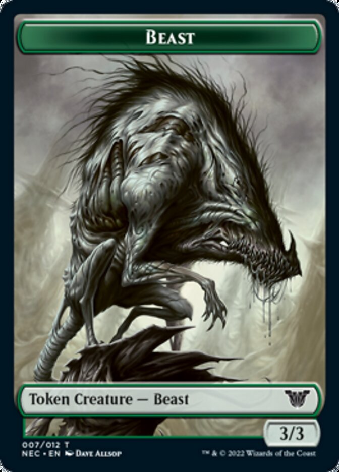 Beast // Treasure Double-Sided Token [Kamigawa: Neon Dynasty Commander Tokens] | Anubis Games and Hobby