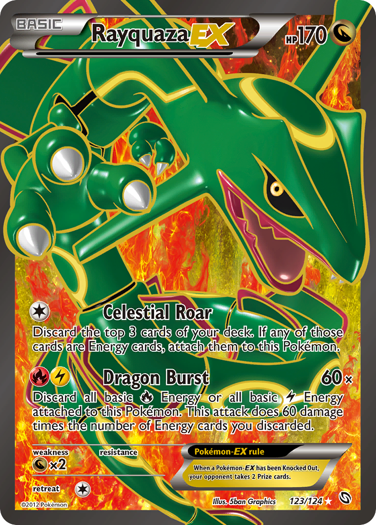 Rayquaza EX (123/124) [Black & White: Dragons Exalted] | Anubis Games and Hobby