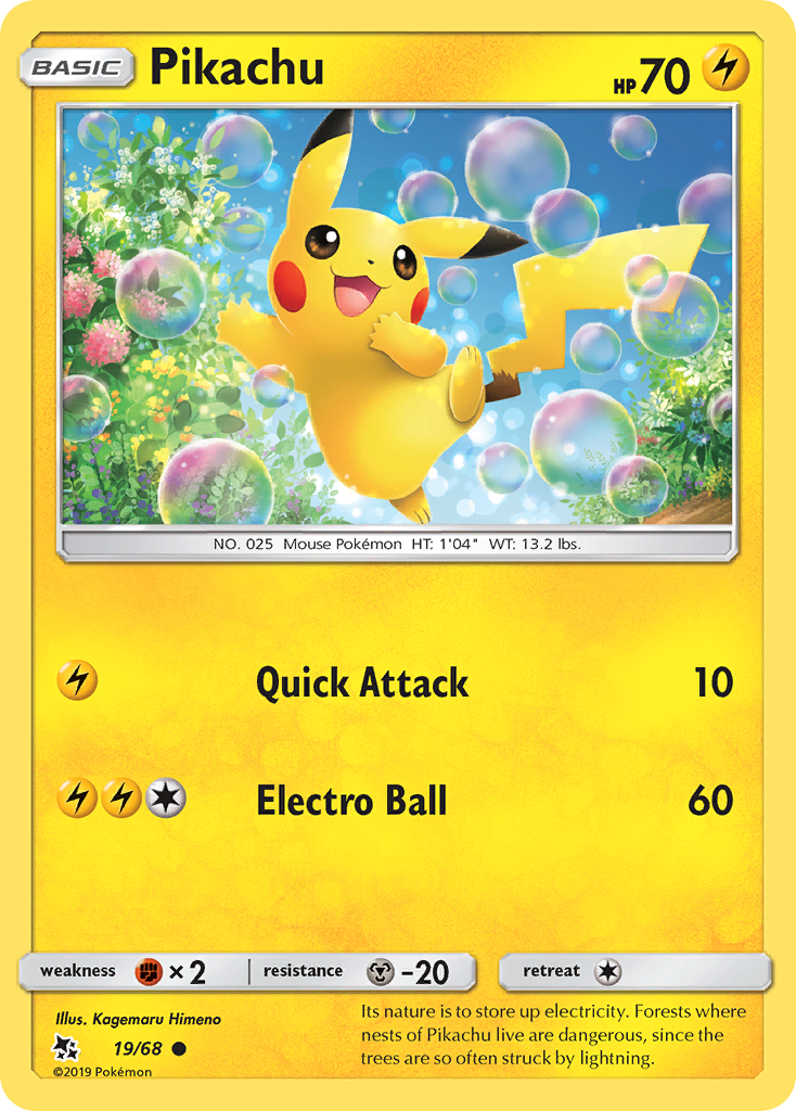 Pikachu (19/68) [Sun & Moon: Hidden Fates] | Anubis Games and Hobby