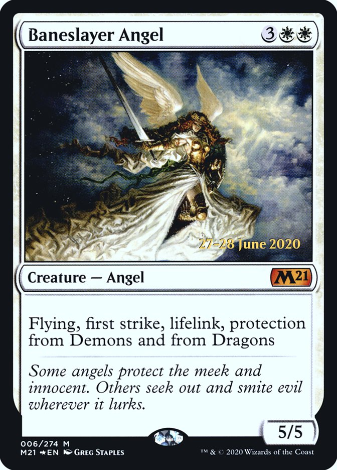 Baneslayer Angel [Core Set 2021 Prerelease Promos] | Anubis Games and Hobby