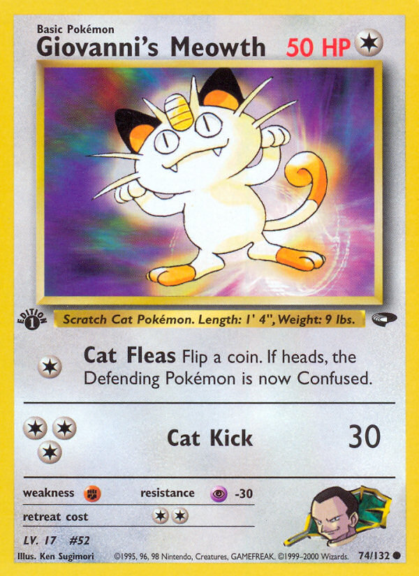 Giovanni's Meowth (74/132) [Gym Challenge 1st Edition] | Anubis Games and Hobby