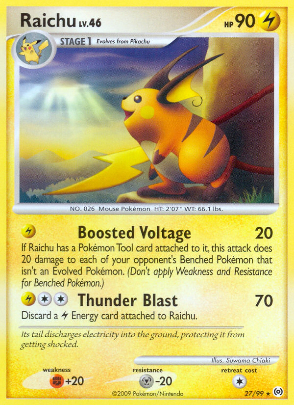 Raichu (27/99) [Platinum: Arceus] | Anubis Games and Hobby