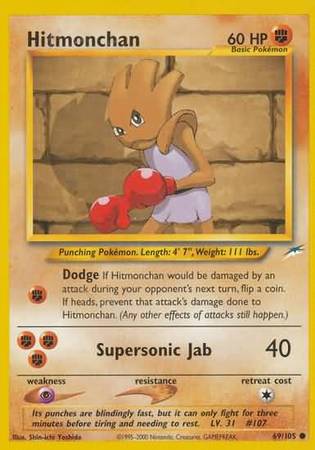 Hitmonchan (69/105) [Neo Destiny Unlimited] | Anubis Games and Hobby