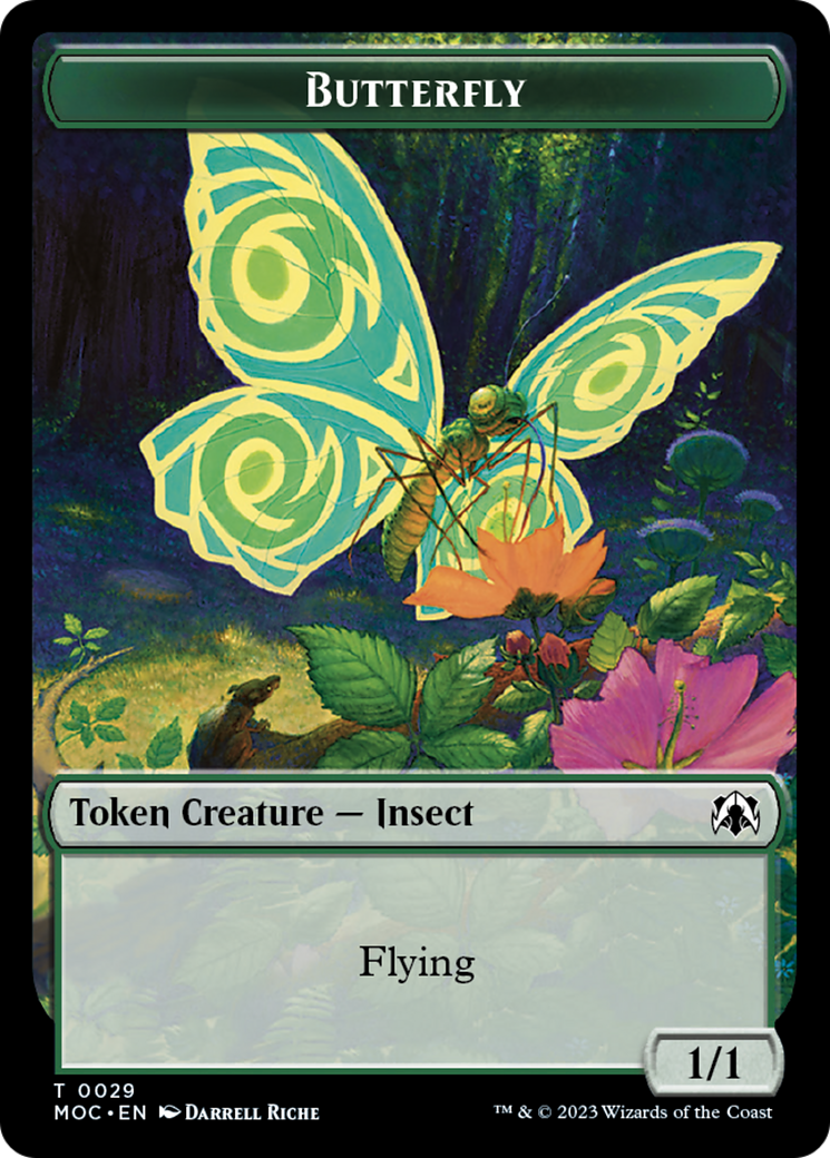 Butterfly // City's Blessing Double-Sided Token [March of the Machine Commander Tokens] | Anubis Games and Hobby