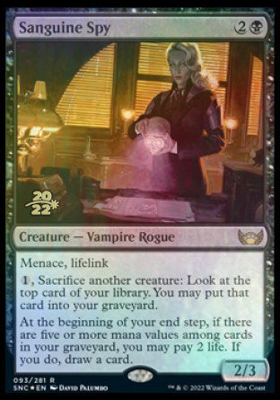 Sanguine Spy [Streets of New Capenna Prerelease Promos] | Anubis Games and Hobby