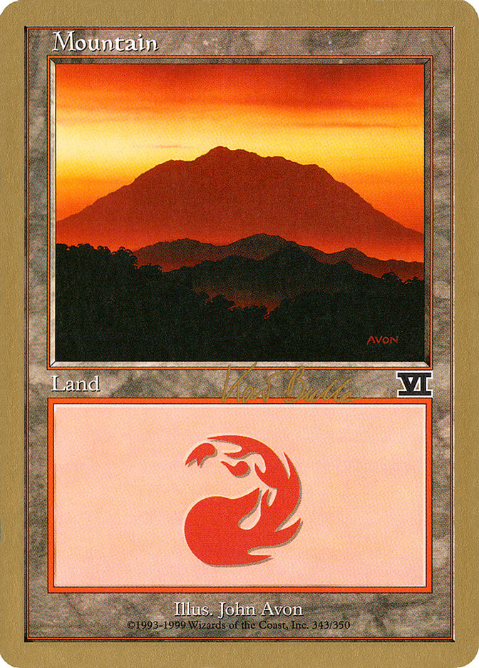 Mountain (kb343) (Kai Budde) [World Championship Decks 1999] | Anubis Games and Hobby