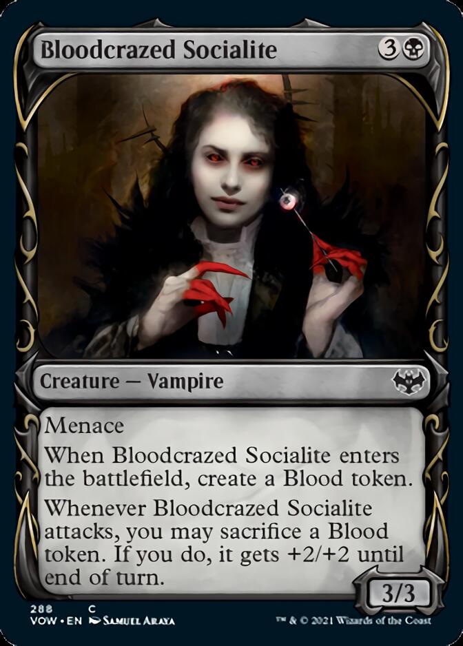 Bloodcrazed Socialite (Showcase Fang Frame) [Innistrad: Crimson Vow] | Anubis Games and Hobby