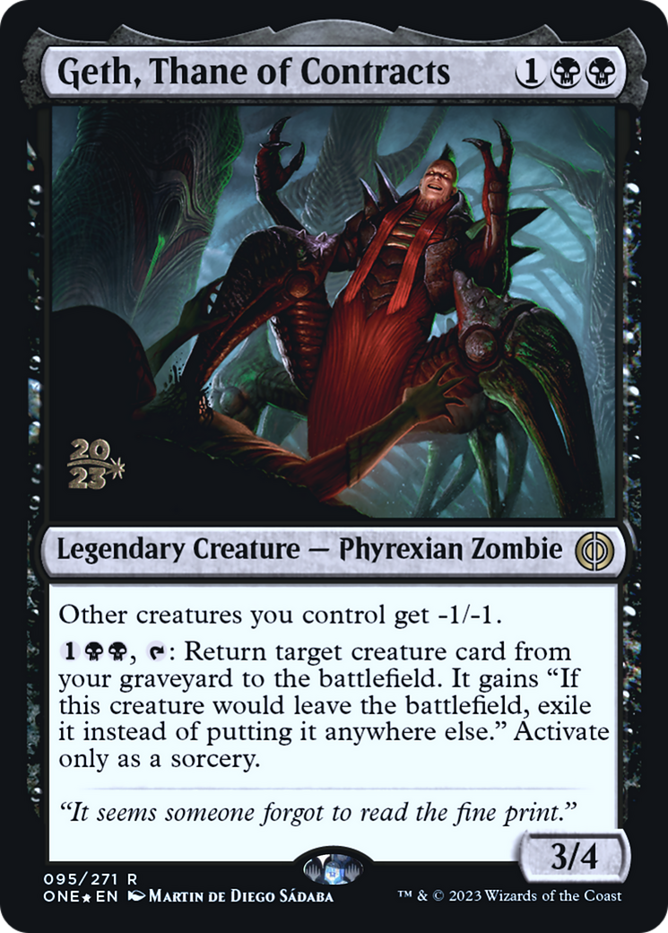 Geth, Thane of Contracts [Phyrexia: All Will Be One Prerelease Promos] | Anubis Games and Hobby