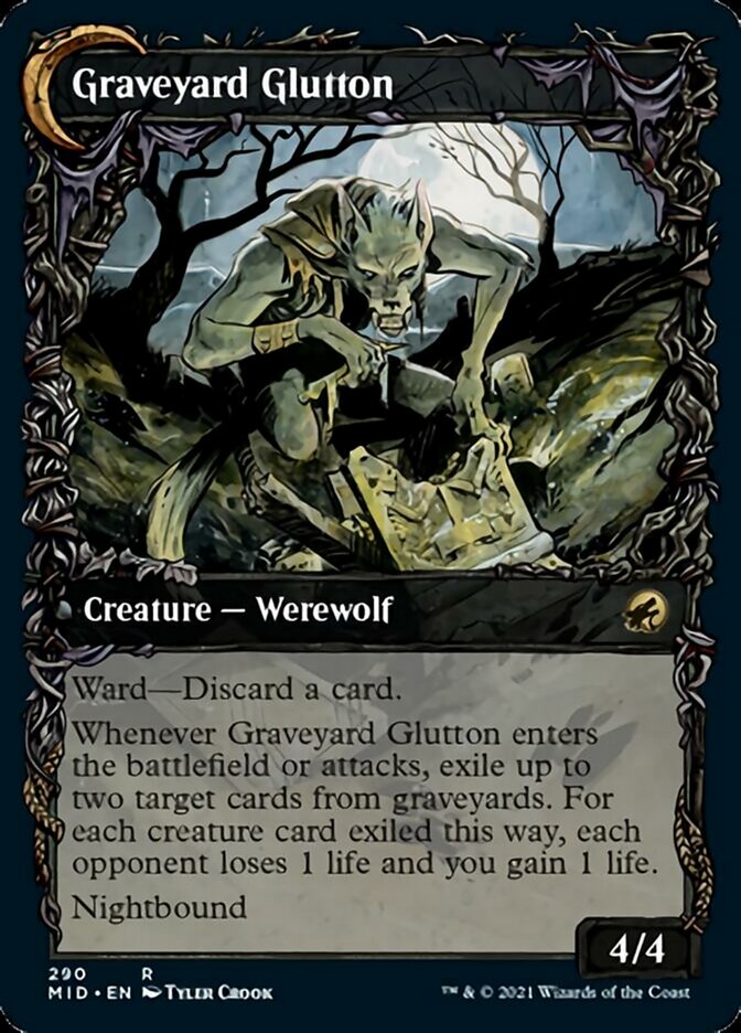 Graveyard Trespasser // Graveyard Glutton (Showcase Equinox) [Innistrad: Midnight Hunt] | Anubis Games and Hobby