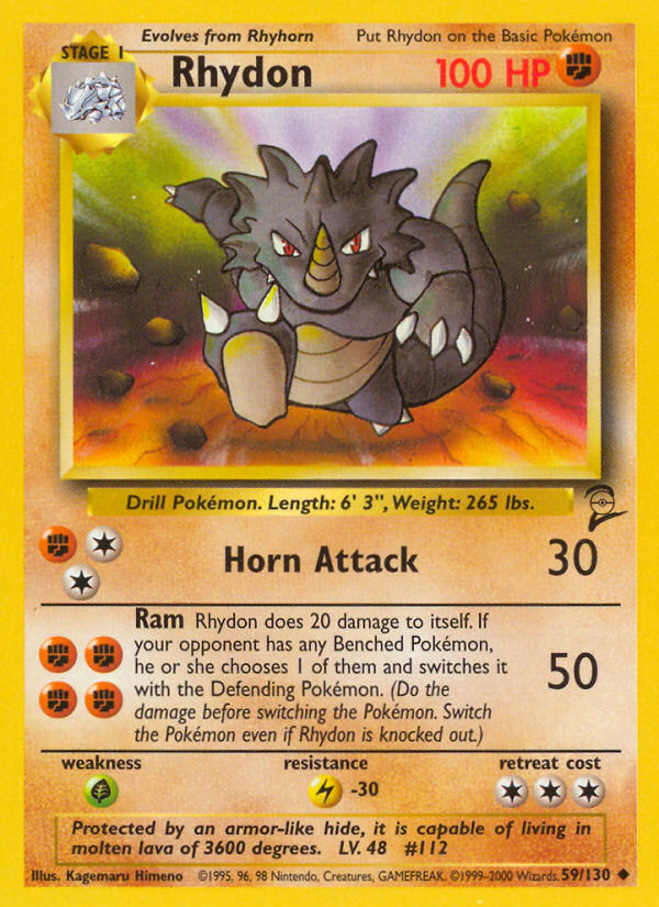 Rhydon (59/130) [Base Set 2] | Anubis Games and Hobby