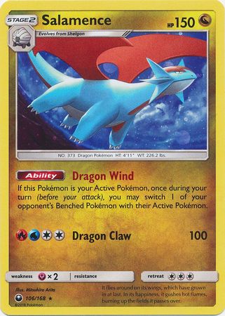 Salamence (106/168) (Cosmos Holo) [Sun & Moon: Celestial Storm] | Anubis Games and Hobby