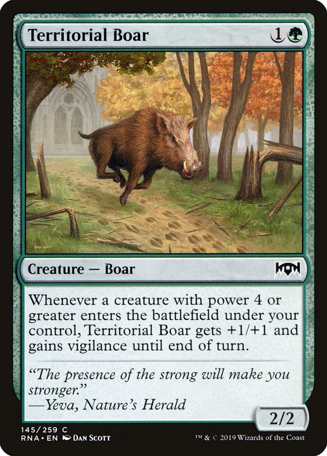 Territorial Boar [Ravnica Allegiance] | Anubis Games and Hobby