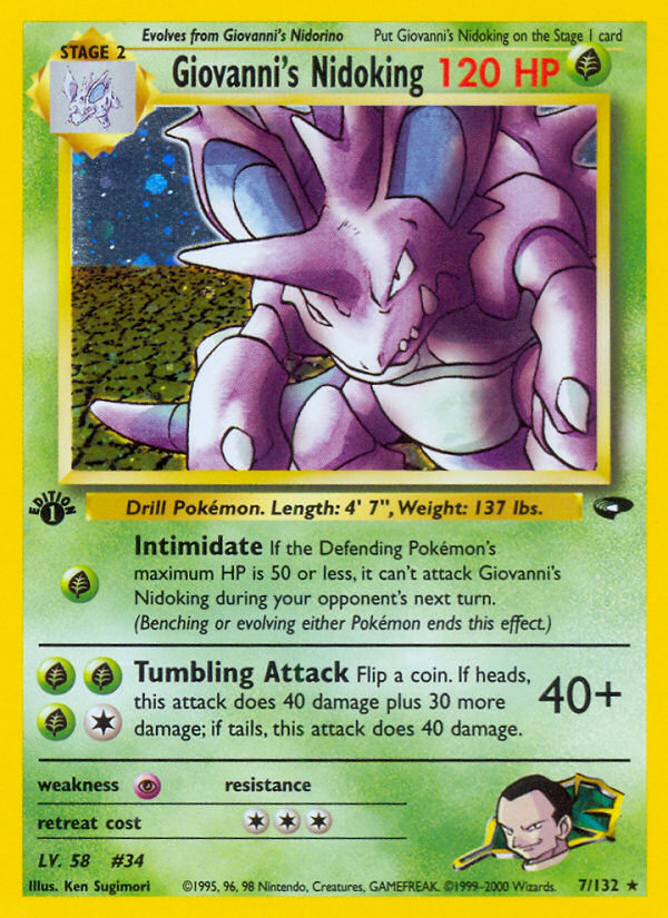 Giovanni's Nidoking (7/132) [Gym Challenge 1st Edition] | Anubis Games and Hobby