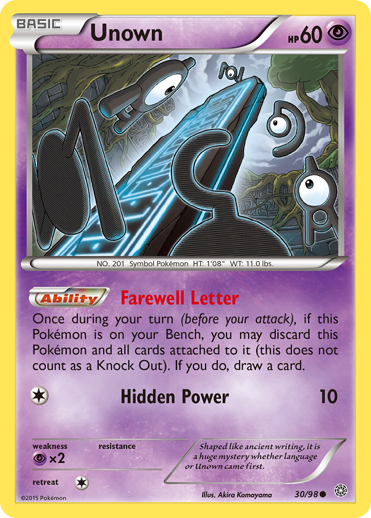 Unown (30/98) [XY: Ancient Origins] | Anubis Games and Hobby