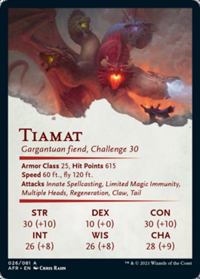 Tiamat Art Card [Dungeons & Dragons: Adventures in the Forgotten Realms Art Series] | Anubis Games and Hobby