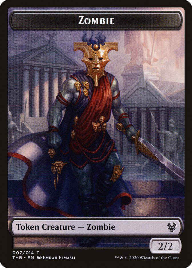 Human Soldier // Zombie Double-Sided Token [Theros Beyond Death Tokens] | Anubis Games and Hobby