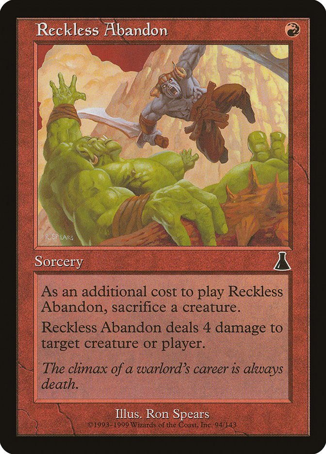 Reckless Abandon [Urza's Destiny] | Anubis Games and Hobby