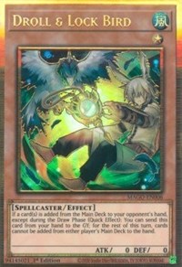 Droll & Lock Bird (Alternate Art) [MAGO-EN006] Gold Rare | Anubis Games and Hobby