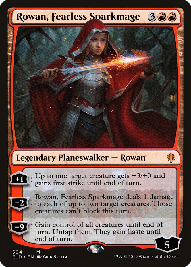 Rowan, Fearless Sparkmage [Throne of Eldraine] | Anubis Games and Hobby