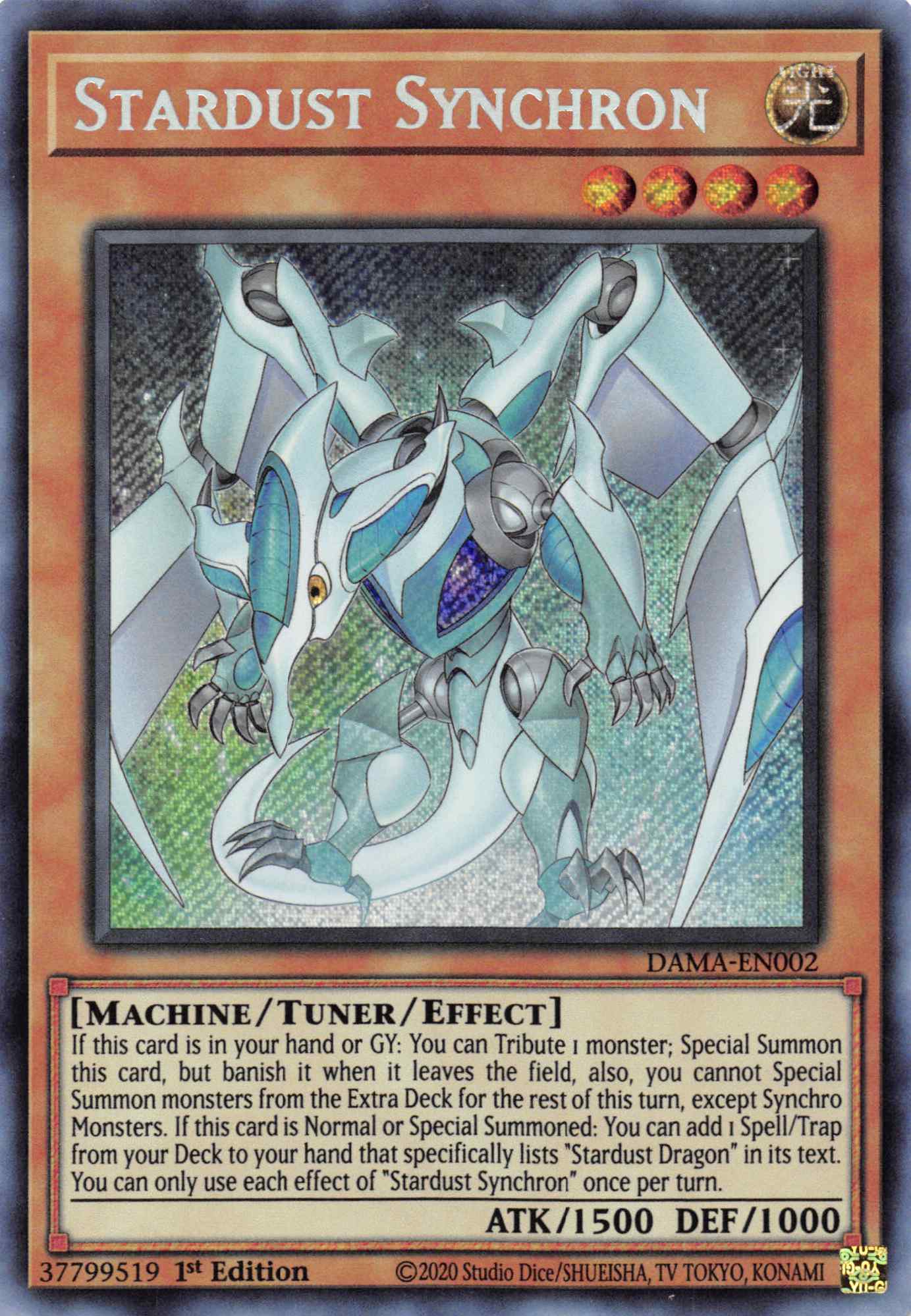 Stardust Synchron [DAMA-EN002] Secret Rare | Anubis Games and Hobby