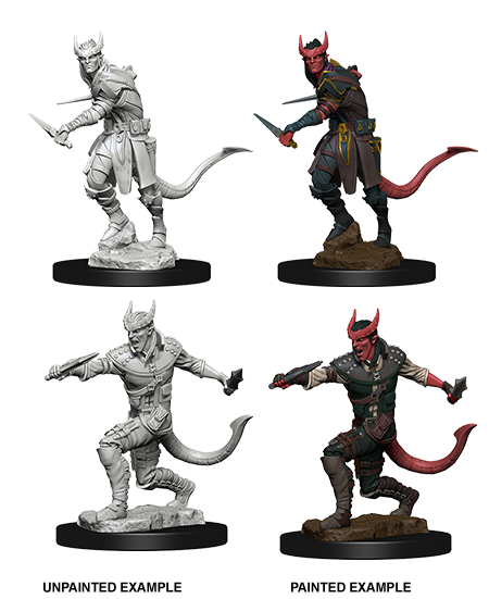 Nolzur's Marvelous Miniatures: Tiefling Male Rouge - Unpainted | Anubis Games and Hobby