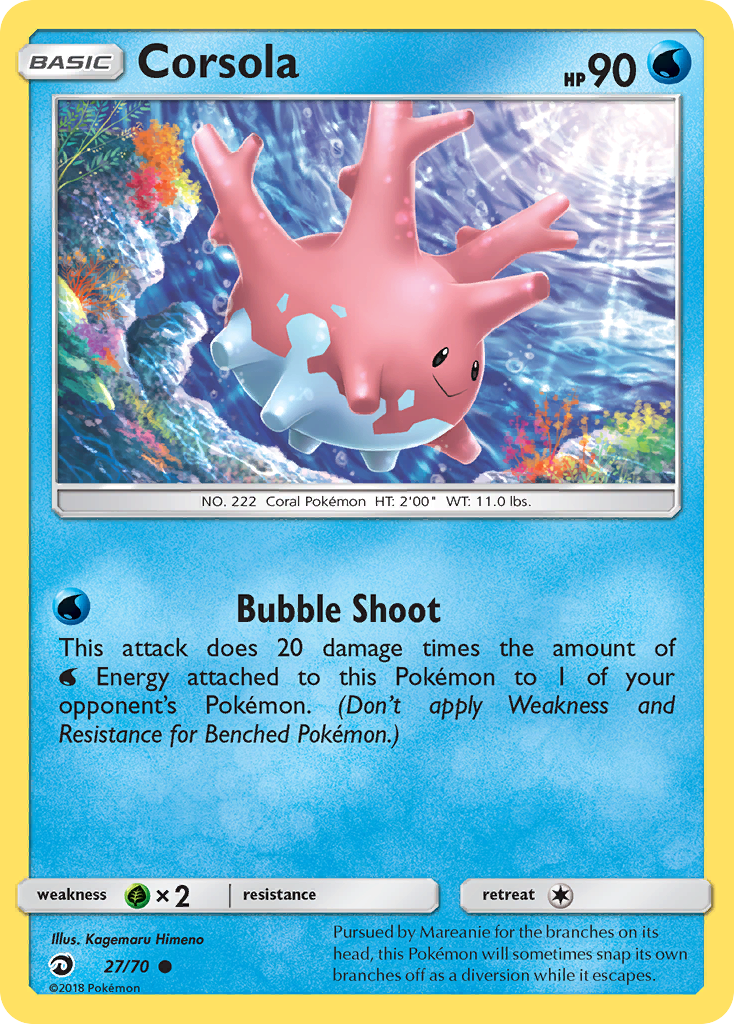 Corsola (27/70) [Sun & Moon: Dragon Majesty] | Anubis Games and Hobby