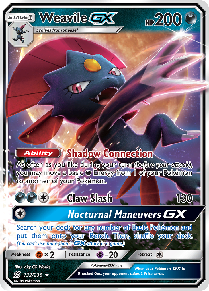 Weavile GX (132/236) [Sun & Moon: Unified Minds] | Anubis Games and Hobby