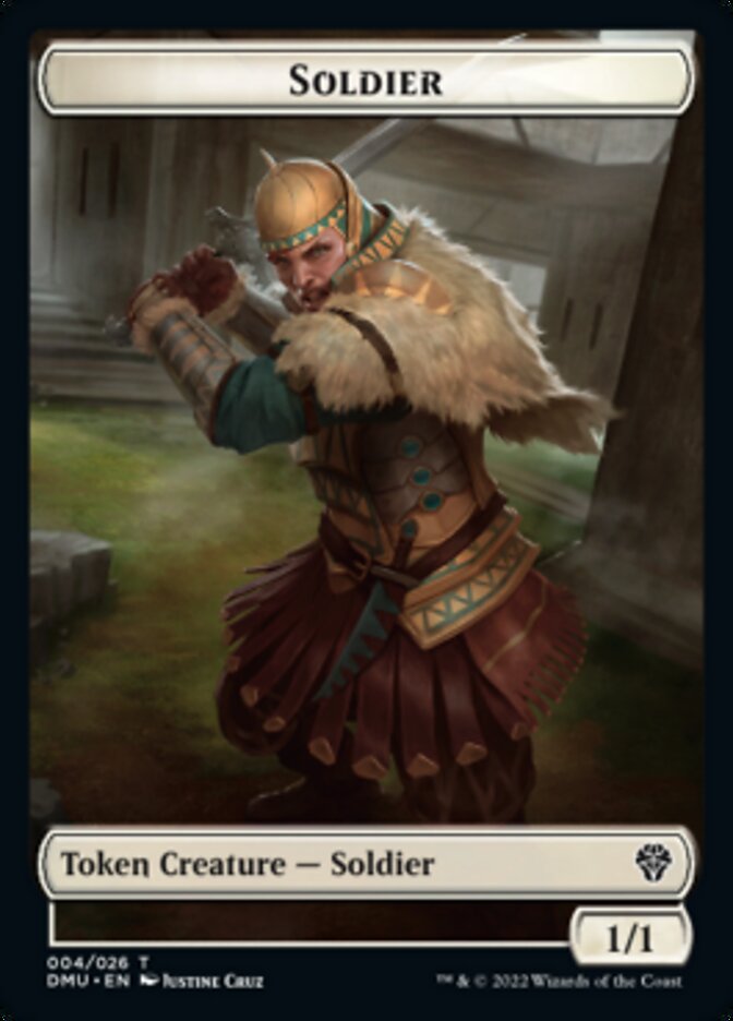 Soldier // Badger Double-Sided Token [Dominaria United Tokens] | Anubis Games and Hobby