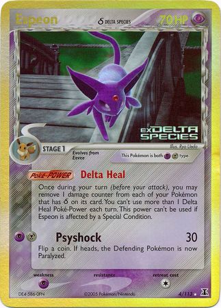 Espeon (4/113) (Delta Species) (Stamped) [EX: Delta Species] | Anubis Games and Hobby