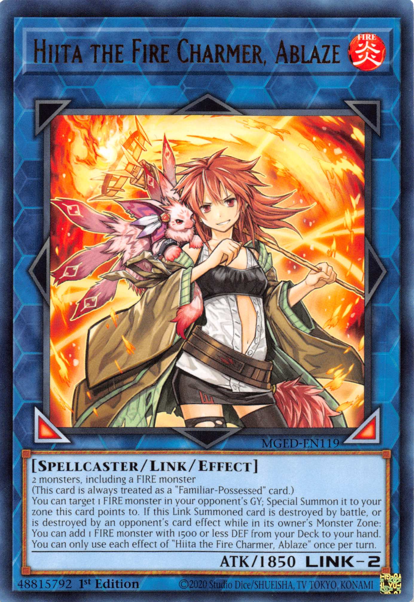 Hiita the Fire Charmer, Ablaze [MGED-EN119] Rare | Anubis Games and Hobby