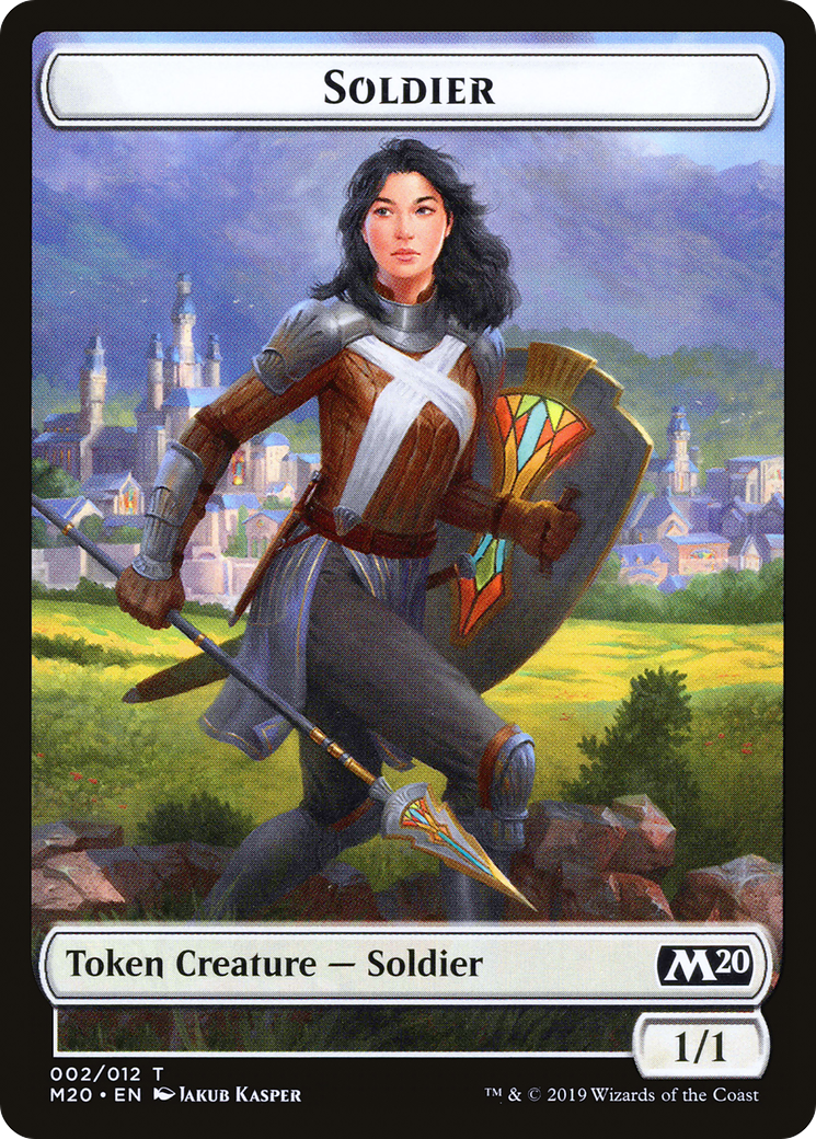 Soldier // Dinosaur Double-Sided Token [Game Night 2019 Tokens] | Anubis Games and Hobby