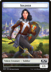 Soldier // Dinosaur Double-Sided Token [Game Night 2019 Tokens] | Anubis Games and Hobby