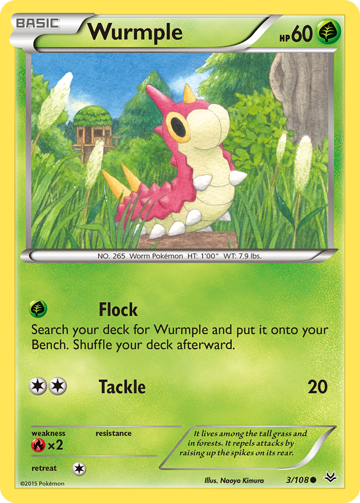 Wurmple (3/108) [XY: Roaring Skies] | Anubis Games and Hobby