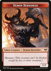 Treasure // Demon Berserker Double-Sided Token [Kaldheim Tokens] | Anubis Games and Hobby