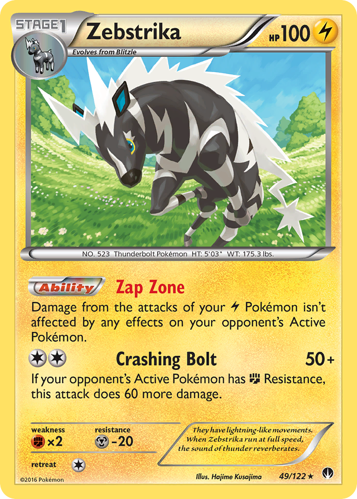 Zebstrika (49/122) [XY: BREAKpoint] | Anubis Games and Hobby