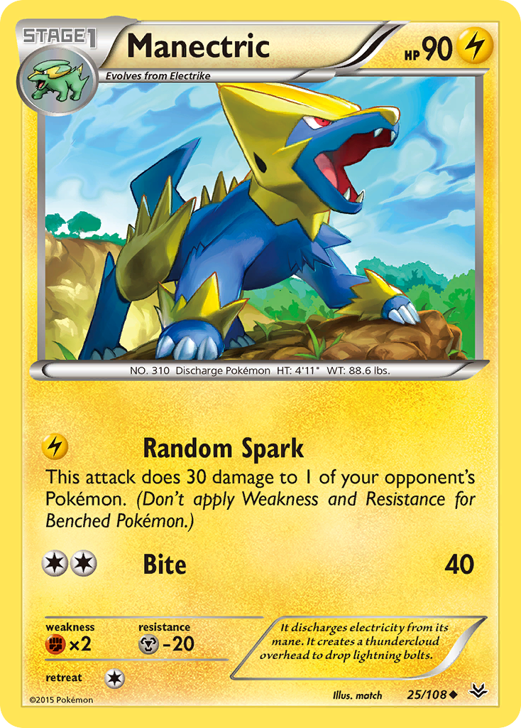 Manectric (25/108) [XY: Roaring Skies] | Anubis Games and Hobby