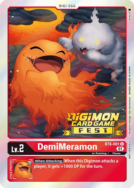 DemiMeramon [BT6-001] (Digimon Card Game Fest 2022) [Double Diamond Promos] | Anubis Games and Hobby