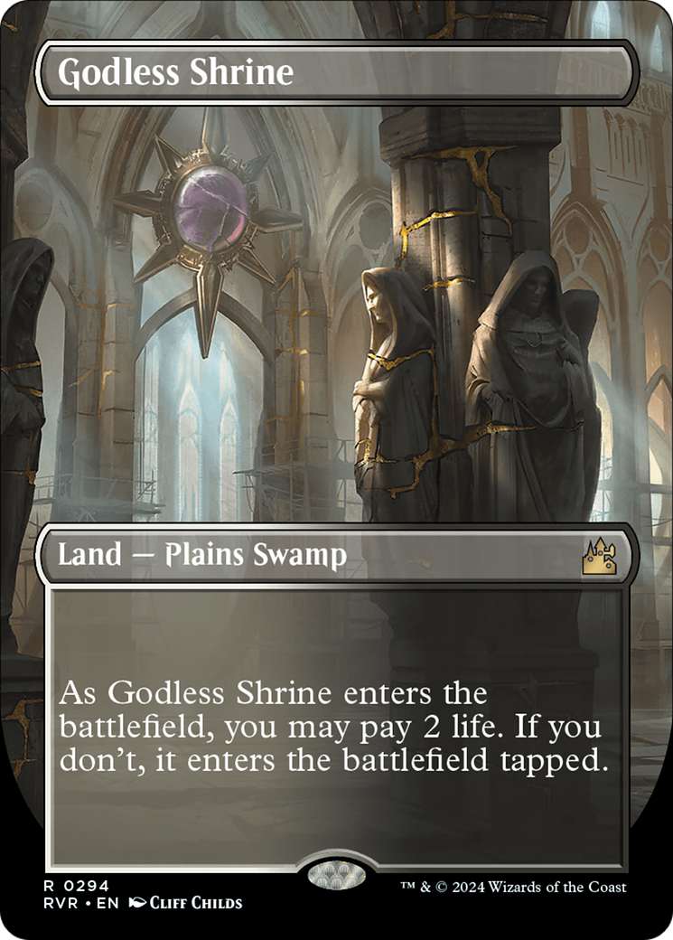 Godless Shrine (Borderless) [Ravnica Remastered] | Anubis Games and Hobby