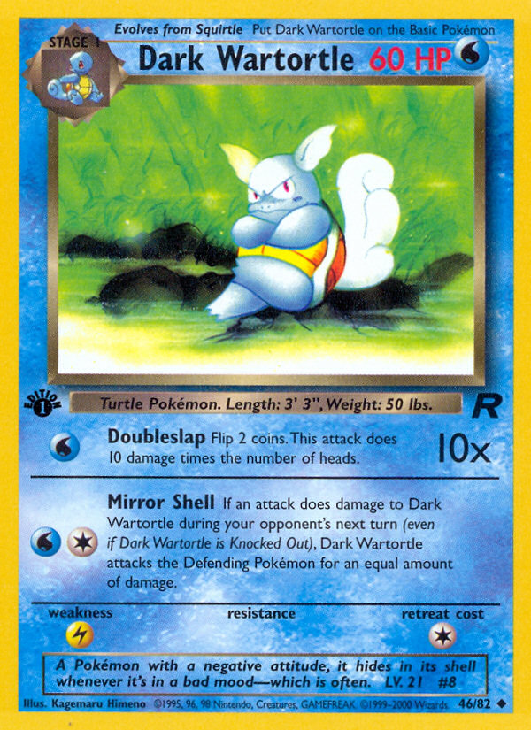 Dark Wartortle (46/82) [Team Rocket 1st Edition] | Anubis Games and Hobby