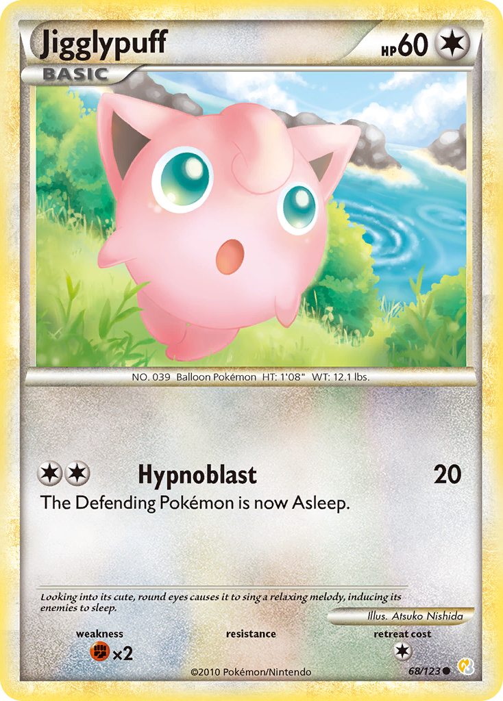 Jigglypuff (68/123) [HeartGold & SoulSilver: Base Set] | Anubis Games and Hobby