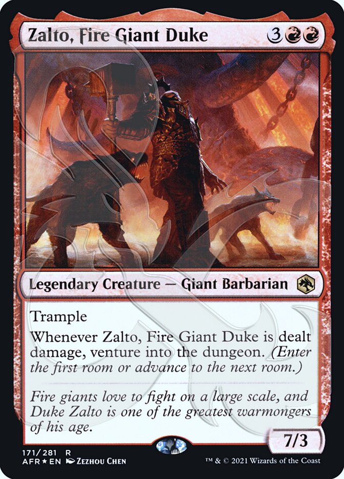 Zalto, Fire Giant Duke (Ampersand Promo) [Dungeons & Dragons: Adventures in the Forgotten Realms Promos] | Anubis Games and Hobby