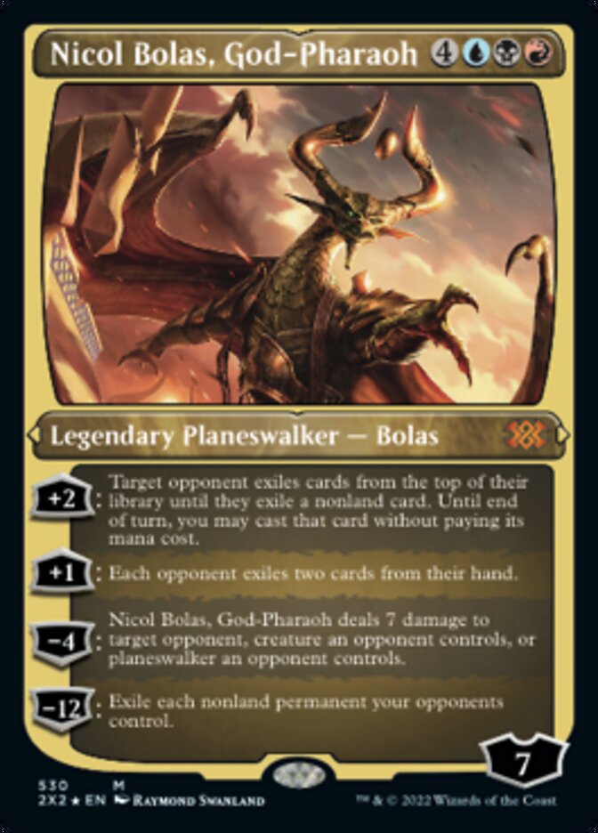 Nicol Bolas, God-Pharaoh (Foil Etched) [Double Masters 2022] | Anubis Games and Hobby